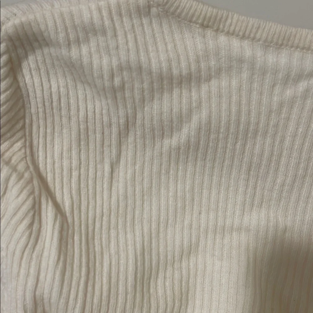 LEROBE White Ribbed Wool Sweater - Picture 5 of 5
